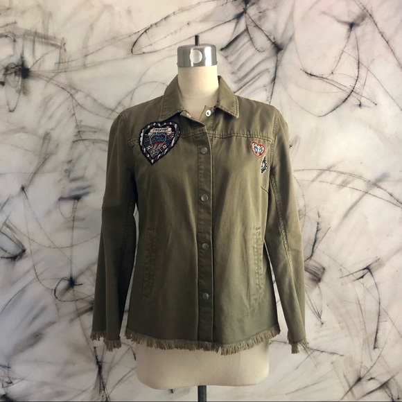 Cinq a Sept Green Military Embroidered Jacket Top. EUC! - Picture 3 of 12